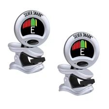 Guitar Tuner Rechargeable Snark Silver Chromatic Clip On 2 Pack Fast All...