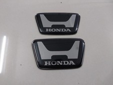 Fit For S600 Hood Honda Emblem Badge Black Silver Pair