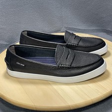 Cole Haan Loafer Penny Shoes W7.5 Black Grand OS Leather Loafer Slip On Comfort