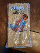 Vtg The Amazing Spider Man Paper Lunch Bags 2005 Marvel New Open 41 / 50 Bags