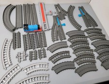 Thomas TrackMaster Track Lot Switches Straights Curves Dark Light Gray Engine
