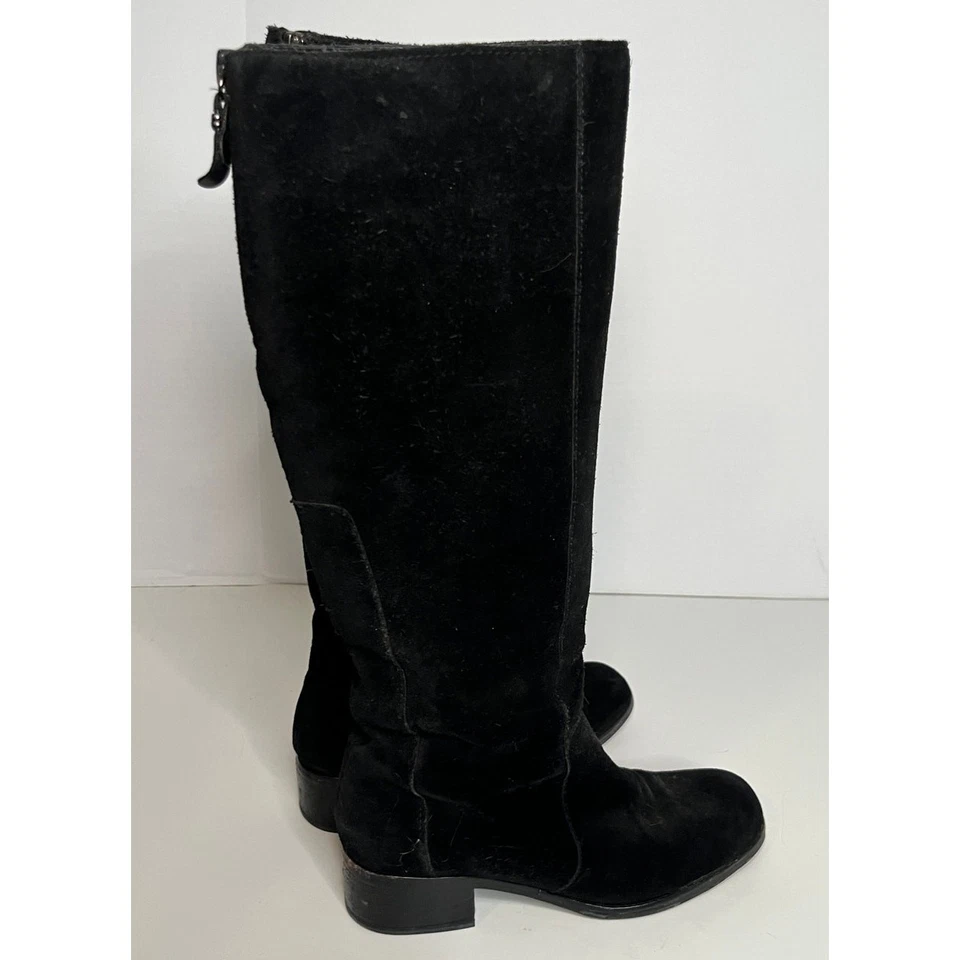 Bota hasta la rodilla Via Spiga de gamuza negra, talla 7 Foto 4 de 4