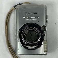 Canon PowerShot SD700 IS Digital ELPH Camera Untested Lens Cover Damage