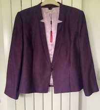 Jacques Vert Size 22 Purple Jacket Wedding/Occasion