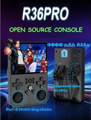 R36Pro Retro Handheld Konsole, versch. Farben, 128 GB, 20.000+ Spiele NEU&OVP