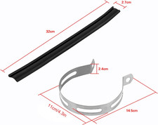 Staffa Per Tubo Di Scarico Moto Universale In Acciaio Inox - Gancio Semicerchio Per Silenziatore, Facile Montaggio - Foto 5