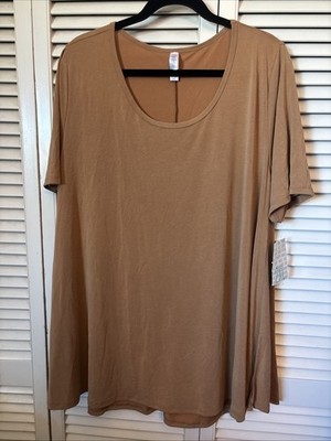 LuLaRoe Perfect T Tunic Solid Caramel Brown 2xl BNWT