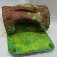 Vintage Fisher Price Woodsey Squirrel Family log wood tree home house woodsy toy