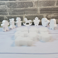 7 StüCk Silikonform Weihnachten Weihnachtsmann Elch Schneemann GießFormen FüR Gi