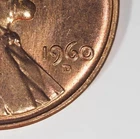 1960 D/D, Lincoln Memorial Penny, Uncirculated, RPM Error, Red, BU