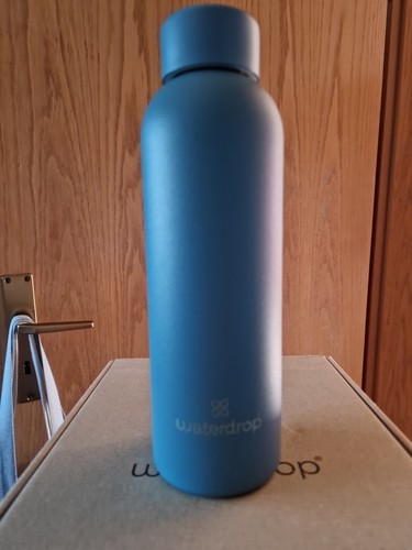 Waterdrop ThermoEdelstahl Flasche 600 ml blau