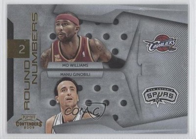 2009-10 Playoff Contenders Round Numbers Gold Manu Ginobili Mo Williams HOF 0a1