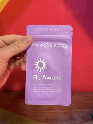 The Good Patch B12 Awake Energy Patches with Caffeine & Green Tea, 4 Pack