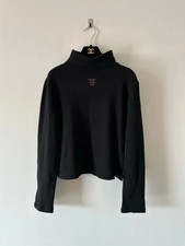 FENDI Vintage Wool Angora Turtleneck Jumper Sweater FF Logo IT 42 / US 8