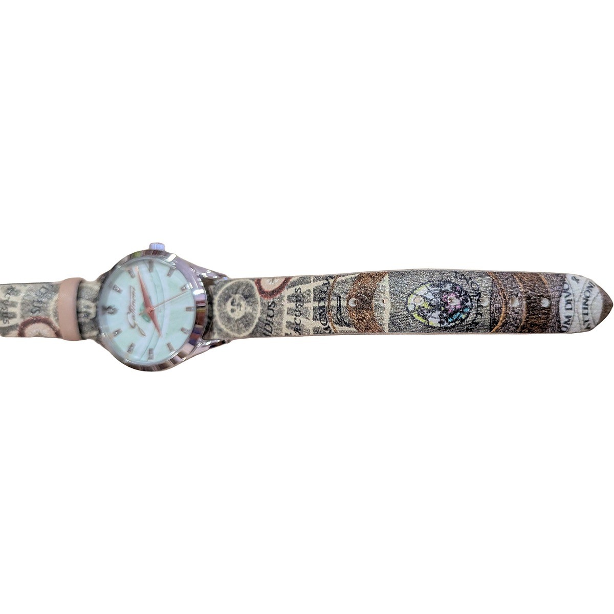 Orologio donna Gattinoni quadrante azzurro cinturino stampa Planetarium — foto 3