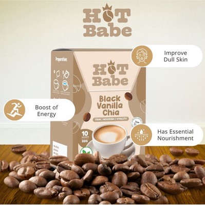 Hot Babe Black Vanilla Chia Coffee by Kiray Celis