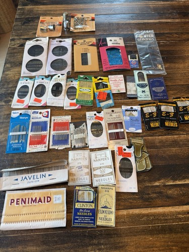 Vintage Sewing Needles Thimbles Pins Lot Original Packaging NOS Notions Lot
