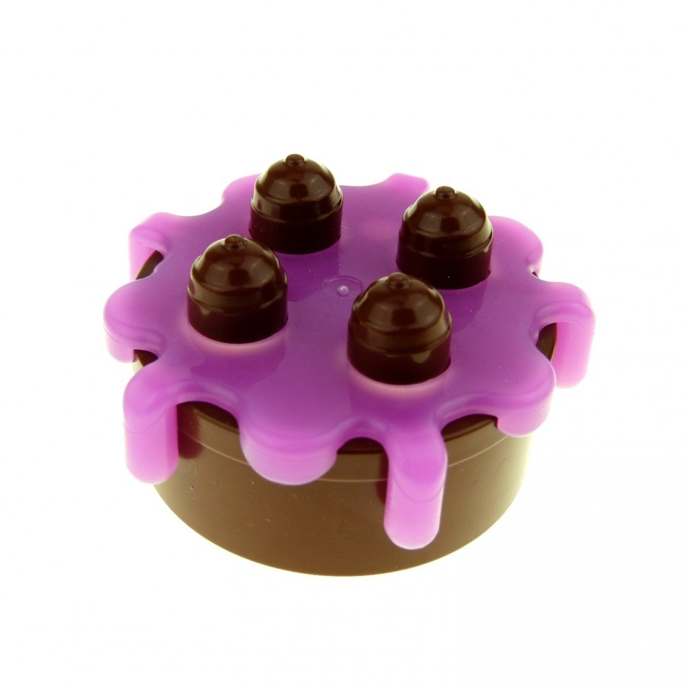 1X Lego Duplo Cake Pink Brown Kitchen Dollhouse 4281629 31287C03