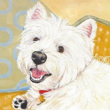 West Highland White Terrier WESTIE MATTED SQUARE PRINT good-dog-jack Dog RANDALL