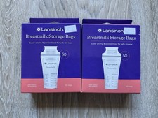  Lot Of 2-50 Count Each total 100 Lansinoh Breastmilk Storage Bags