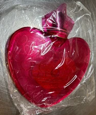 Heart-Shaped Hot Water Bottle – Reusable PVC Warmer w/Cap – Valentine's Gift