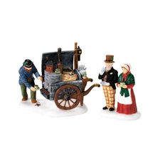 Dept 56 THE COFFEE STALL SET OF 2 Dickens Village 56.58571 NEW