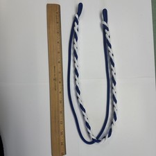 Royal Blue And White Shoulder Rope - Honor Guard - 14โ- Made In The USA