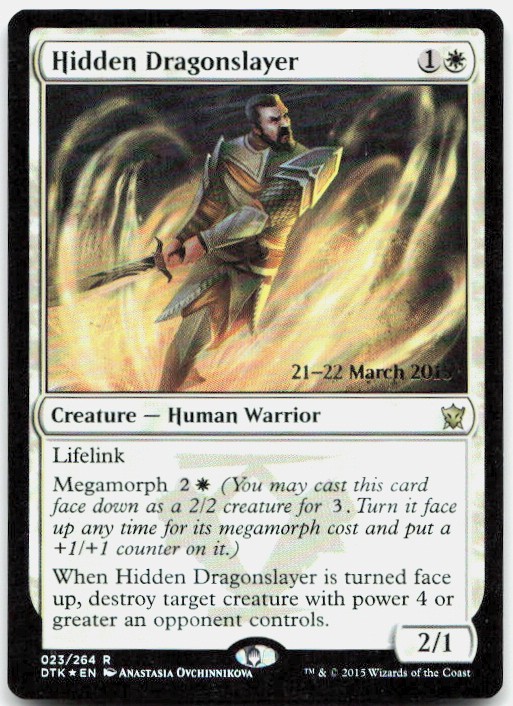 Hidden Dragonslayer NM Foil R Prerelease Cards 23