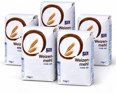 aro Weizenmehl Typ 405 5kg Backmehl Fein für Kuchen Brot Pizza Teig Deutschland