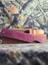 Custom Made Turkey Box Call Made From Honduras Mahogany With Purple Heart Paddl