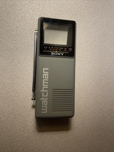 Vintage 1986 Sony Watchman FD-10A Portable Black & White TV -Battery Op ...