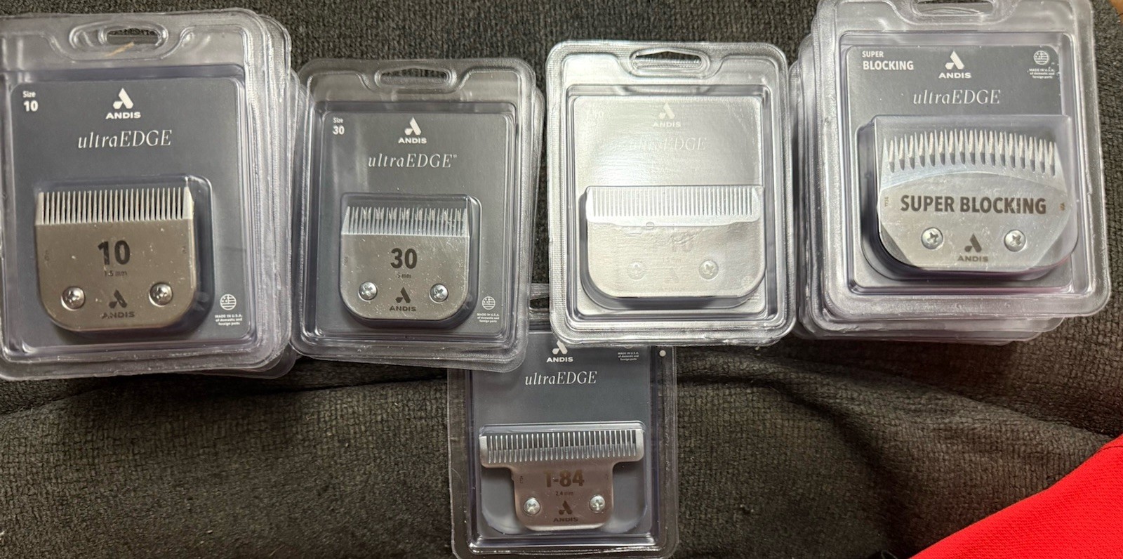 Lot Of 16 Andis Ultra Edge Size 10 - 30 - T10 - T84 - Super Blocking Blades