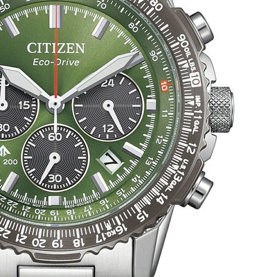 Citizen CA4664-60W Eco-Drive Stainless Steel Sapphire Green
