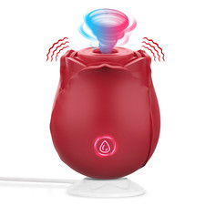 ROSA Succhia Clitoride capezzoli Stimola Vagina Massaggiatore Vibratore a rosa