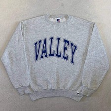 Vintage Russell Athletic Valley Sweatshirt Gray Made in USA Mens Medium 90s