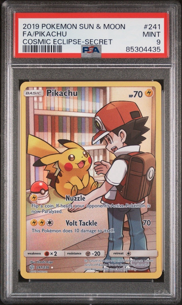 PIKACHU 2019 Pokemon Sun & Moon Cosmic Eclipse Secret Rare #241 Full Art PSA 9 | eBay PIKACHU 2019 Pokemon Sun & Moon Cosmic Eclipse Secret Rare #241 Full Art PSA 9 | eBay