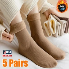 5 Pairs Women's Thermal Winter Socks Soft, Thick, Warm Thermal Boot Winter Socks