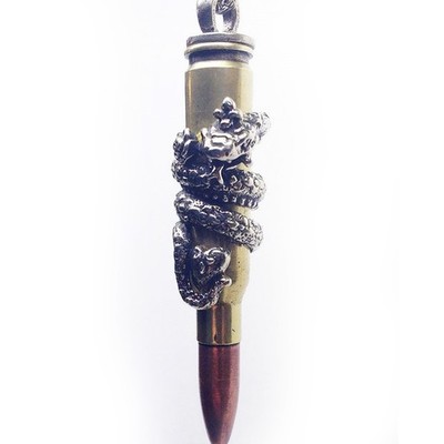 Zodiac Love Bullet ''Snake'' Silver Pendant