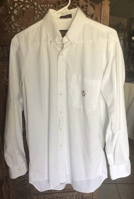 Classic Ralph Lauren Chaps Men s While  Long Sleeve Shirt 100% Cotton Large 