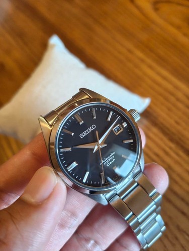 Seiko 4R35-03X0 Date St. Acier Blk SLV 23jewels Automatique Montre Hommes - Photo 2 sur 3