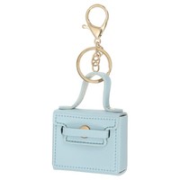 MüNzbeutel,Mini-GeldböRse Aus Pu-Leder,SchlüSselanhäNger,Blau