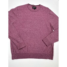 Bonobos Mens Burgundy Striped Cotton Cashmere Crewneck Sweater Large BST00676N