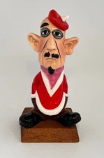 Vintage Kreiss Beatnik Santa Figure Statue Christmas Ceramic Weirdo Japan