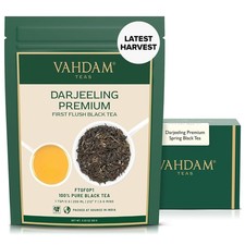 , First Flush Darjeeling Tea - 50 Cups 3.53oz Loose Leaf Black Tea - Flow...