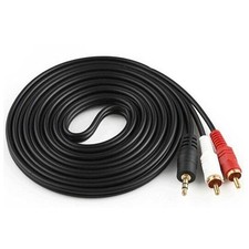 20M 66Ft 3.5mm Stereo Headphone Audio Male To 2 RCA Splitter Cable Adapter Plug