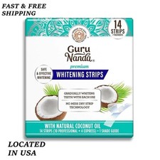 2 PCS-Guru Nanda Whitening Strips, 7-day treatment 7 Packets - 2 Strips/pack
