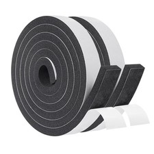 Foam Insulation Tape 2 Rolls 1 Inch Wide X 3/8 Inch Thick High Density Foam w