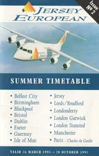 Jersey European Airways timetable 1995/03/26 #2