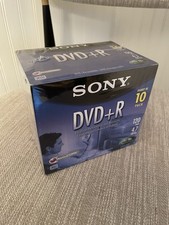 Sony DVD  R 10 Pack Discs With Cases 120 min 4.7 GB Blank New Sealed Blank DVDs