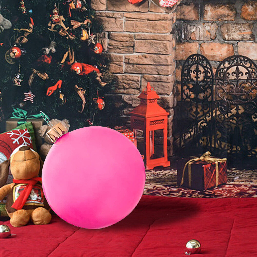 Christmas Inflatable Ball 8 Colors PVC Blow Up Ball Without Light (pink